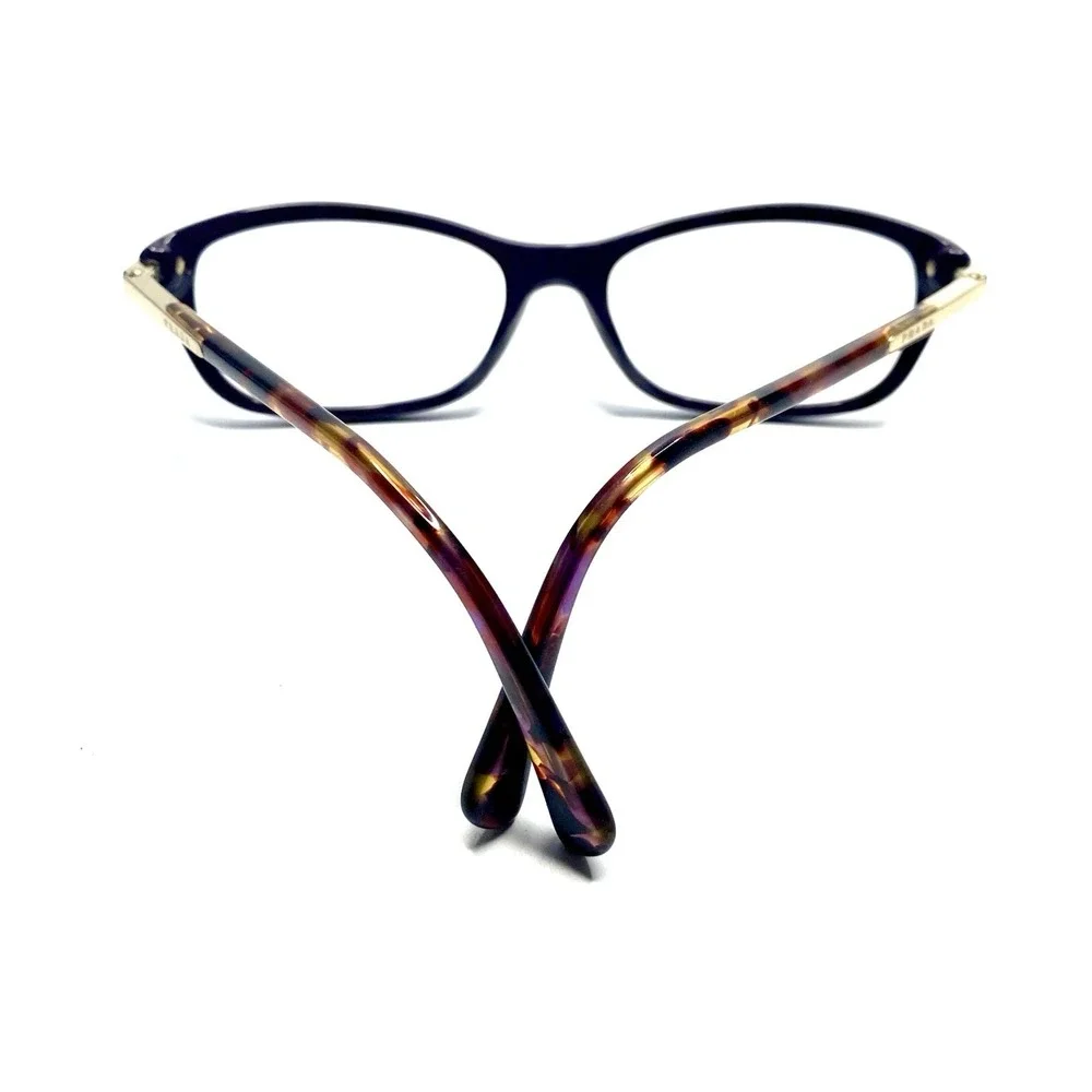 Prada Purple Cat Eye Glasses Brown Tortoise Gold Temple Italy VPR04P 54 17 135